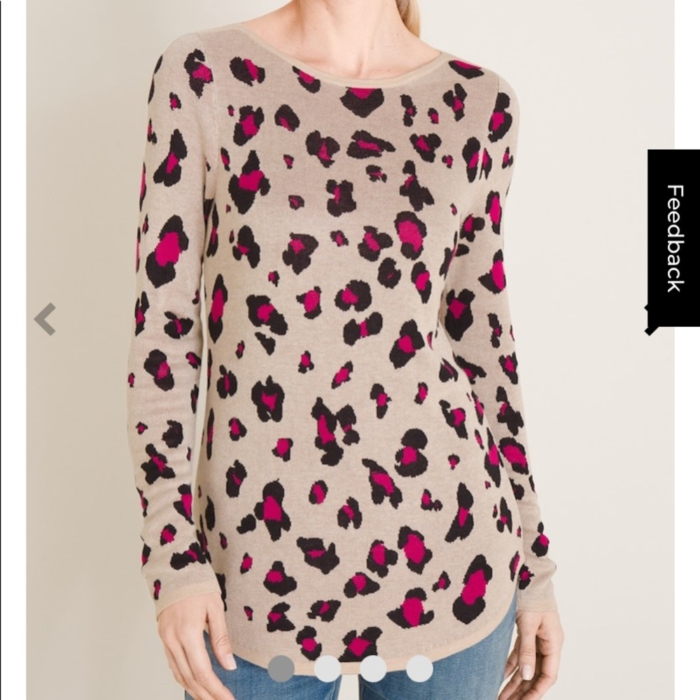 Cute New Chicos Animal Print Sweater